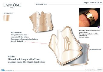 Lancome compact mirror design