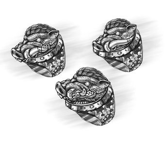 "Night Hogs" Biker Club ring