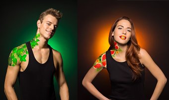Trident gum ad illustrations