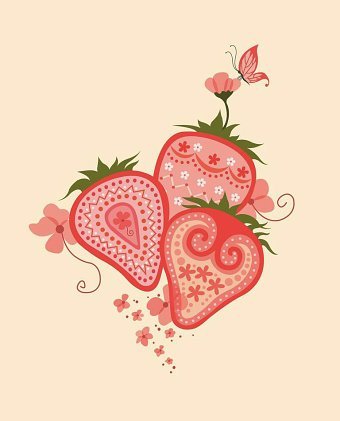 Vintage strawberry