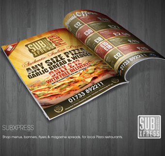 SubXpress Pizza - Magazine Page Advert
