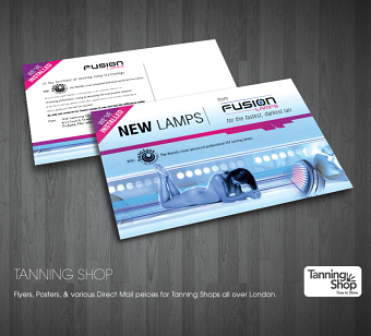 Tanning Shop sunbed flyer designs