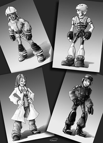 "The League of Rescuers" - sketch 1