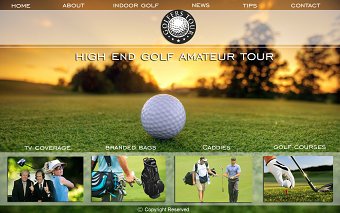Web design for "Golfers Tour"