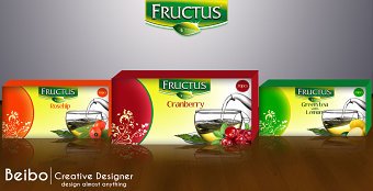 packaging design for"Fructus"