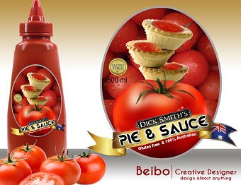 Label design for"Pie & Sauce"