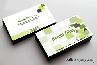 Business Card design for"Halabi Tiling"