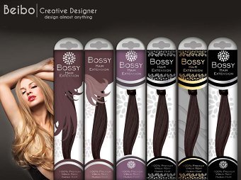 Product packaging design for"Hair Extension"