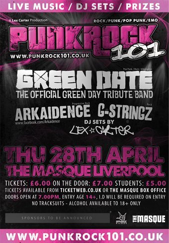 Event posters for Punk Rock 101