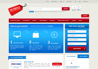 UK Deals - A Cashback Project Designed and Developed by iLeaddigital