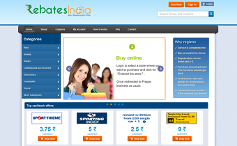 Rebates India, Cashback Website Design and Development