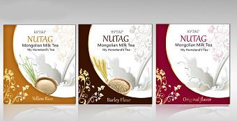 Label design for "Nu-tag Milk"