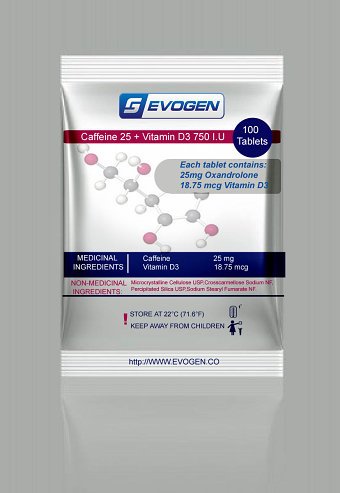 Label design for"Evogen Tablets"