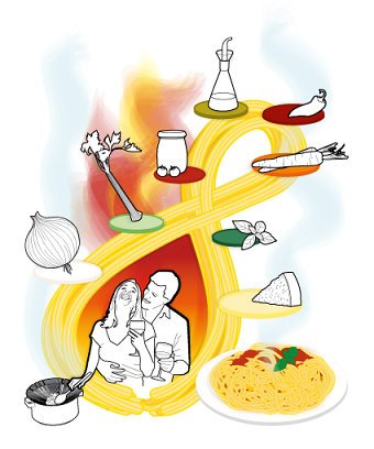 Illustration - Design al dente - "Spaghetti all' impiedi"
