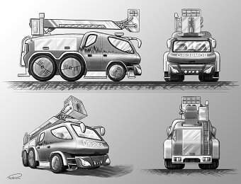 "The League of Rescuers" - sketch 3: fire truck