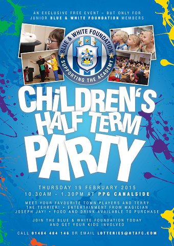 Blue & White Foundation Half Term Party Promotion