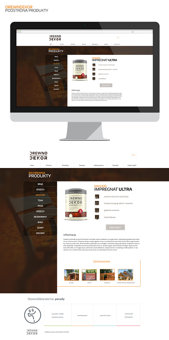 DrewnoDekor - website design proposition