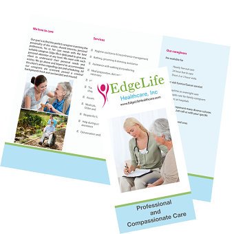 Edge Life logo and brochure