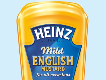 Mild english mustard label illustration