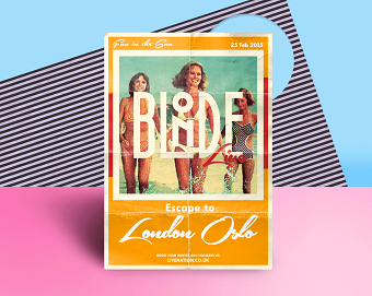 Blonde Dj Poster and Magazine Spread