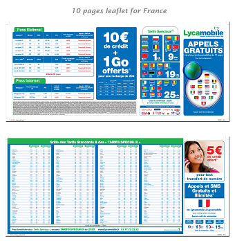 Print designs for Lycatel services ltd