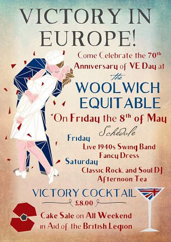 Antic VE Day Poster