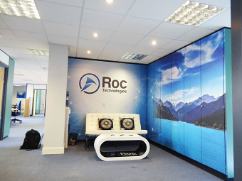Roc Technologies: Workplace branding graphics