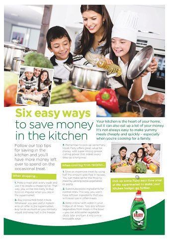 Fairy liquid advertorials