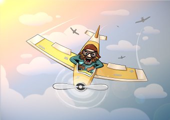 Aircraft pilot / Illustration