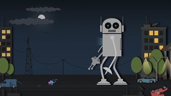  The first Robot cartoon, LOVE&MONSTERS series