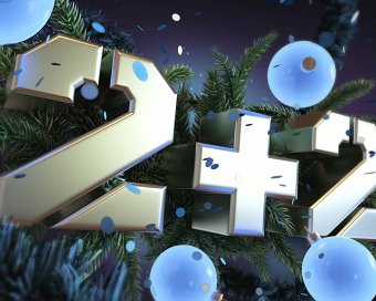 New year idents for 2+2 TV channel