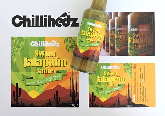  Chillihedz Sweet Jalapeño Sauce – Logo, Branding & Packaging