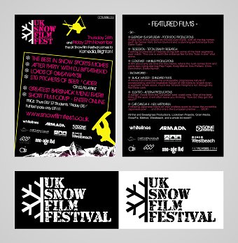 UK Snow Film Festival – Logo & Flyer