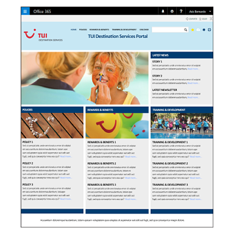 TUI Intranet Template Design