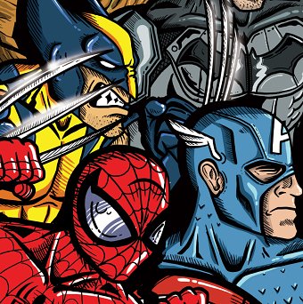 Comikaze Booth Banner Illustrations