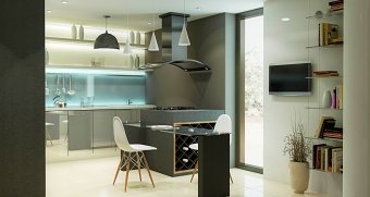 Kitchen 3D render theme