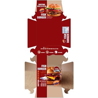  fish burger packaging design