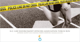 Promotional ad for Law Enforcement Association Torch Run