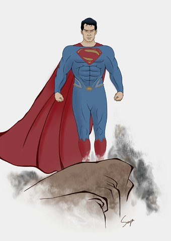 Superman in Chinese Painting Style