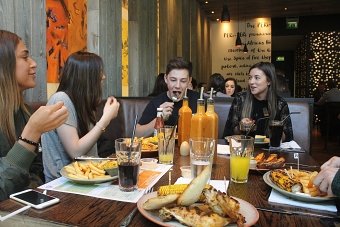 Staff meal at Nandos