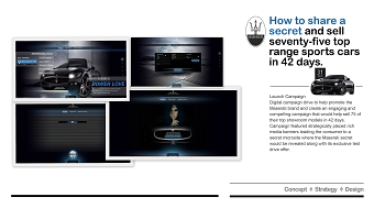Integrated Digital Marketing Campaign Maserati Secrets