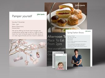 Leaflet and Posters for John Lewis