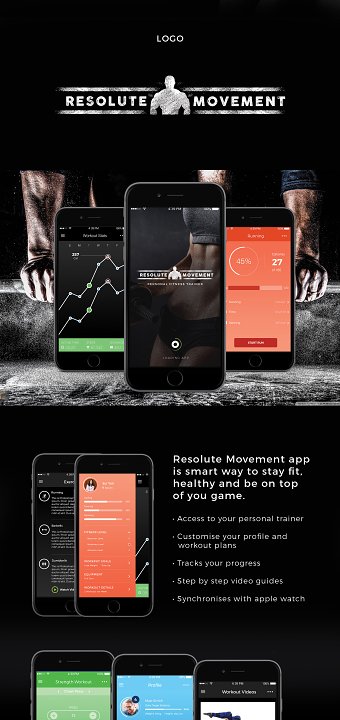 Resolute Movement logo and App design