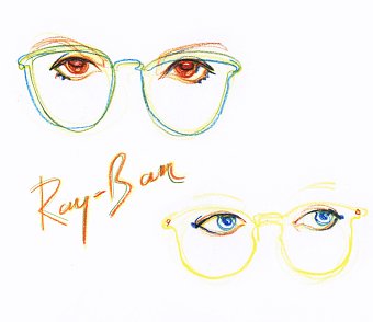 Fashion illustrations for Ray Ban