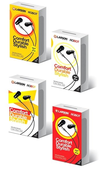 Project a logo and packaging design for headphone from TM LARSON