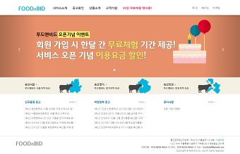 Web Design / Front-end Develop for Food n Bid