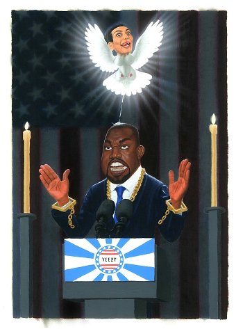 Kanye West - A stream of Consciousness (Oil on Board)