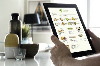 Vegetopia logo and Menu