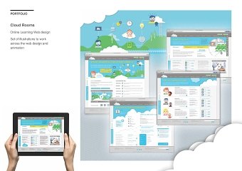 Online learning website - web design / illustration / creative