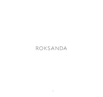 Campaign proposal - ROKSANDA